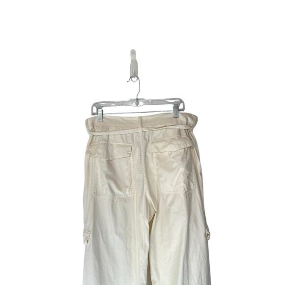 Madewell‎ White Vintage Canvas Belted Griff Super Wide Leg Cargo Pants Size 32 - Picture 6 of 13